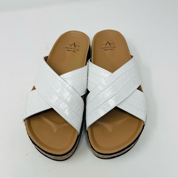 AQUATALIA ARIANA CROC EMBOSSED SANDALS SZ8 - Picture 8 of 10